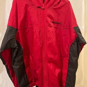 Columbia Red and Black Windbreaker